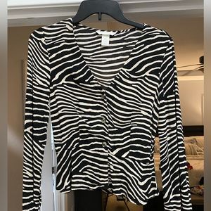 H&M Animal Print Blouse